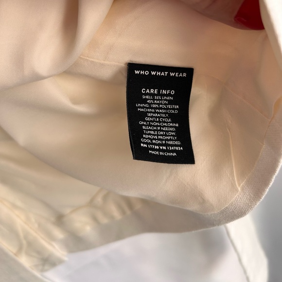 Who What Wear Linen Double Breasted Blazer - Picture 6 of 9